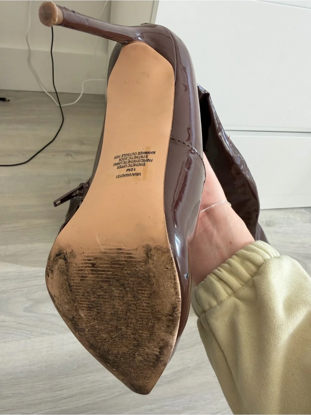 Patent Over-The-Knee Stiletto Boots - Brown Steve Madden